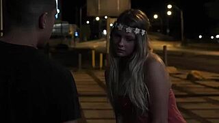 Stranded teen bound and roughly fucked outdoors?