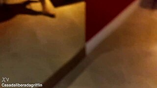 wife straps husband's friend to chair and rides his cock raw