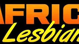 Amateur ebony girls dive into first lesbian scissoring tribbing until they cum hard