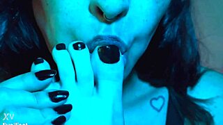 Latina Goddess Chokes You on Her Cute Feet in Femdom POV