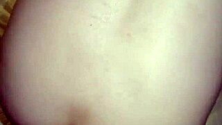 Shemale pounds lesbian gf and male in bareback anal creampie threesome orgy