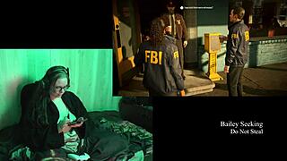 oh man playing alan wake 2 naked part 2 got me so horny with my big tits belly out