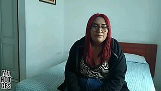 A chubby redhead babysitter tries first time homemade with amateur couple