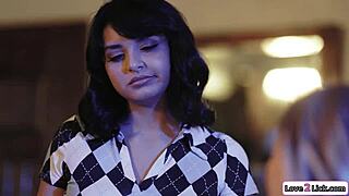 stepmom licks stepdaughters' pussies till they squirt hard together