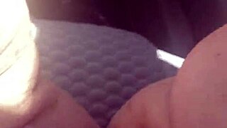 Kassandra Storm rides double dip toys in car like a wild milf 🚗💦