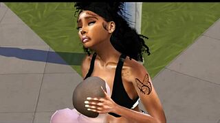 Sza's ebony teen body cast in public interracial anal group bang.