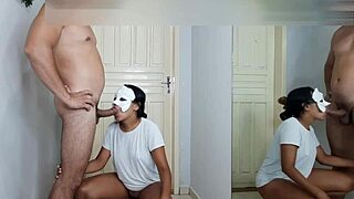 Boss Fills Latina Housewife's Big Ass Creampie in Hallway