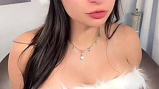 emanuelly raquel as mrs claus gives xmas joi flashing big natural tits