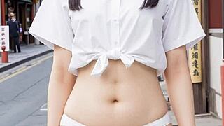 Chinatown Lingerie Models Barefoot In Panties And Heels