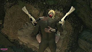 chubby elf bound tight rides monster orc cock cowgirl with huge jiggling tits bouncing wildly