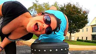 Big ass biker slut flashes on gopro pt 4 🍑🏍️😏