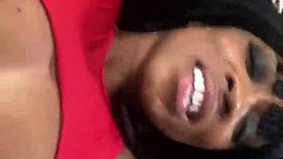 italian machine hammers fresh ebony milf's pussy to cumshot climax