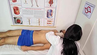 nurse gets patient's COCK ROCK HARD and ready to bang!!