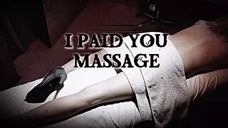 paid milf masseuse blindfold turns into oily fuckfest cheating wife style?