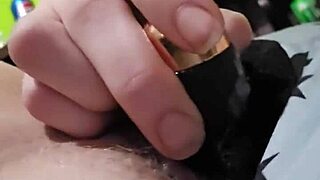 Wife squirts wildly on vibrator while hubby's away at work.
