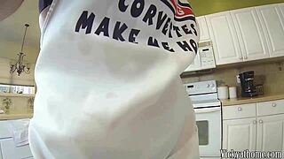 Busty cougar Vicky Vette uh slow mo banana tittyfuck blowjob cumshot