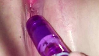 Crystal buzzes vibrator on wet pussy as Jamer rims her big ass eagerly