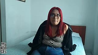 A chubby redhead babysitter tries first time homemade with amateur couple