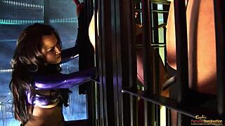 caged blondes, you ready to get released by brunette for bdsm group assfucking?