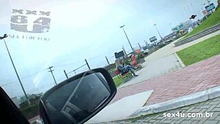 luana gaucha strips naked for cash outdoor tease red