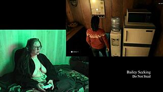 oh man playing alan wake 2 naked part 2 got me so horny with my big tits belly out