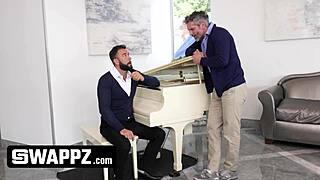 stepdads swap and steal stepdaughters' virginity on sofa orgy