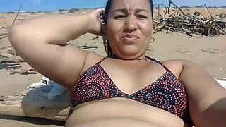 Latina stepsis sucks stepdad's cock while stroking her wet pussy