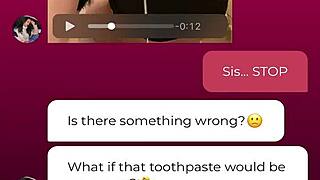 Naughty stepsis teases your cock making you squirm nude interactive