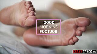 Rebecca Volpetti Small Tits Milf Gives Morning Footjob Big Cock