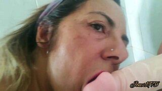 watch her bound and toyed to fat mature orgasm