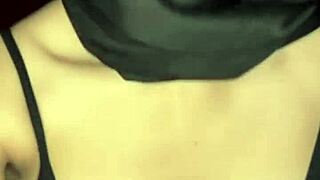 peek at those tempting arab muslim hijab boobs underneath