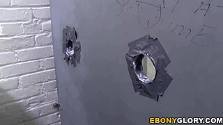 These anonymous white cocks at gloryhole need my ebony mouth now