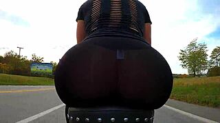 Big ass biker slut flashes on gopro pt 4 🍑🏍️😏