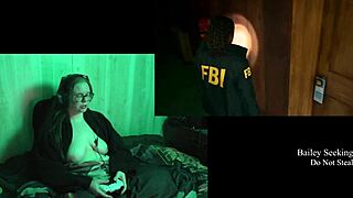 oh man playing alan wake 2 naked part 2 got me so horny with my big tits belly out