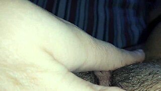 Innocent Unshaven Pussy Masturbation While Parents Work Unseen