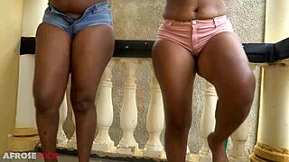 Which big black ebony ass wins pink or blue? Comment now