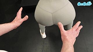 Thick milf's juicy ass pounded outdoors at gym 😈 anal creampie finish 💦