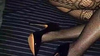 hotwife struts in sexy heels teasing her next big adventure