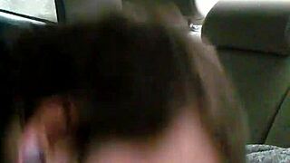 She delivers free sloppy deepthroat in backseat action