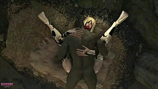 chubby elf bound tight rides monster orc cock cowgirl with huge jiggling tits bouncing wildly