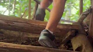 Peruvian redhead takes stranger's cum in jungle - part 1/4