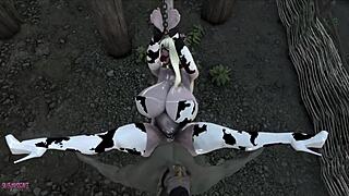 chubby elf bound tight rides monster orc cock cowgirl with huge jiggling tits bouncing wildly