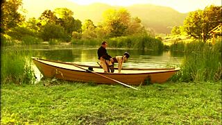 Cytherea’s shaved milf pussy gaped hard in canoe doggy and deepthroat