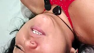 Ex gives wife hot oral kiss after steamy latina action