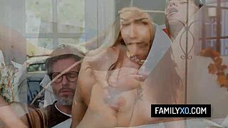 stepfamily thanksgiving 4some with chanel camryn & tiffani madison 🔥🍗😈