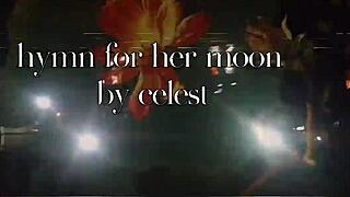 Her moon glows as we sing silent lesbian hymns together