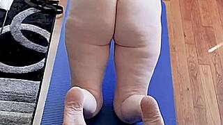 Jerk off to hot BBW naked yoga poses