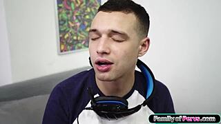 Stepson Craves To Bang Blonde Stepmom's Shaved Pussy And Big Tits Deep