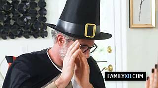 stepfamily thanksgiving 4some with chanel camryn & tiffani madison 🔥🍗😈