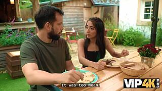 latina babe goes crazy horny for old guys big cock outdoors 😈🍆